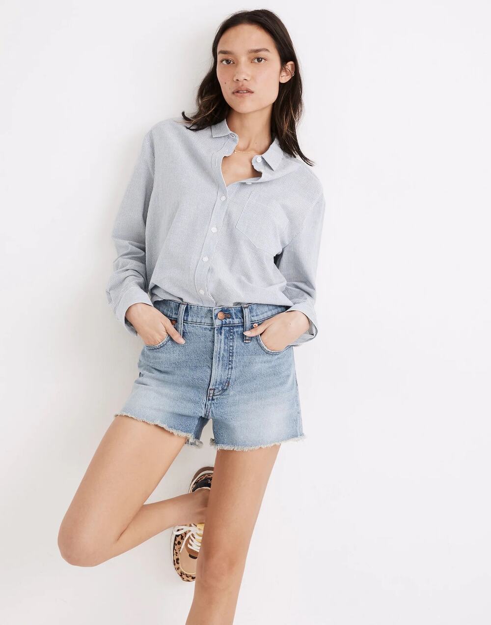 Madewell The Perfect Jean Shorts sz 25 Balsam Wash